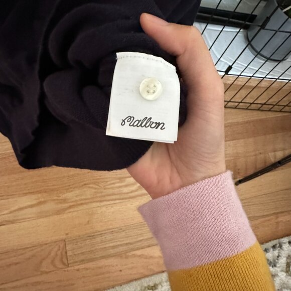 Malbon Navy Blue with White Trim Short Sleeve Shirt - Picture 3 of 5